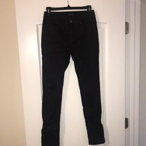 WHBM “coated” black skinny jeans